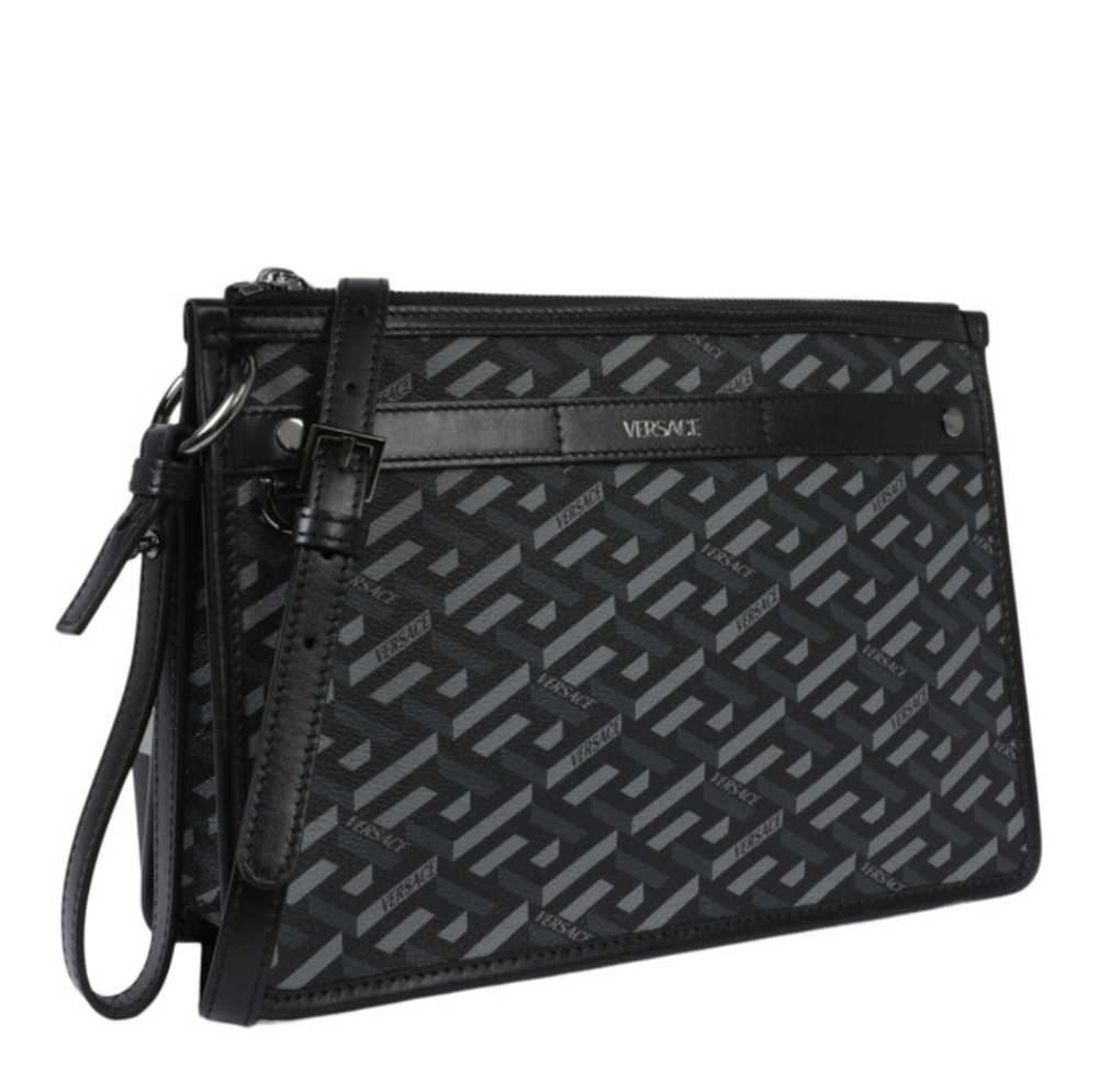 VERSACE LA GRECA SIGNATURE POUCH BAG